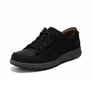 Clarks 其乐 Un Trail Form 男士低帮休闲皮鞋 261409787 黑色 40