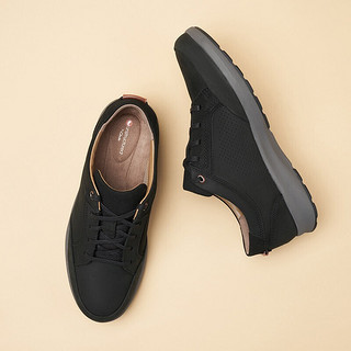 Clarks 其乐 Un Trail Form 男士低帮休闲皮鞋 261409787 黑色 40