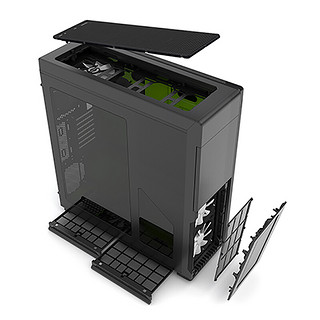 PHANTEKS 追风者 PK813 绿色限量版 EATX机箱 半侧透 黑色