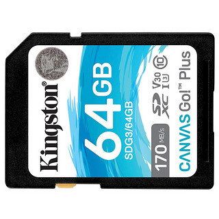 Kingston 金士顿 SDS SD存储卡 64GB（UHS-I、V30、U3）+MLP读卡器