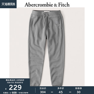 Abercrombie＆Fitch男装 Logo款抓绒慢跑运动束脚卫裤308436-1Abercrombie & Fitch