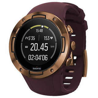 SUUNTO 颂拓 SS050305000 智能手表 46mm 古铜色 不锈钢版 硅胶表带 紫色 ( 血压、GPS)