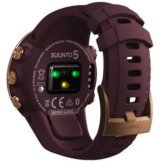 SUUNTO 颂拓 SS050305000 智能手表 46mm 古铜色 不锈钢版 硅胶表带 紫色 ( 血压、GPS)