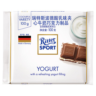 Ritter SPORT 瑞特斯波德 酸乳味夹心牛奶巧克力 100g