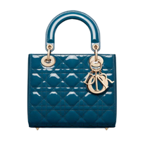 Dior 迪奥 Lady Dior系列 女士手袋 M0531OWCB_M01Z 灰蓝色 小号