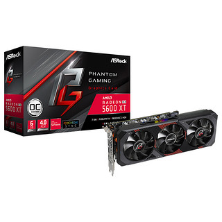 ASRock 华擎 Radeon RX 5600 XT Phantom Gaming D3 6G OC 显卡 6GB