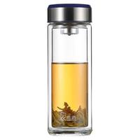 希诺 XN-6710 双层玻璃杯 285ml 深蓝