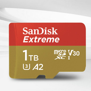 SanDisk 闪迪 SDSQXA1-1T00-ZN6MA Micro-SD存储卡 1TB (UHS-I、V30、U3、A2)+川宇USB2.0读卡器