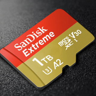 SanDisk 闪迪 SDSQXA1-1T00-ZN6MA Micro-SD存储卡 1TB (UHS-I、V30、U3、A2)+川宇USB2.0读卡器