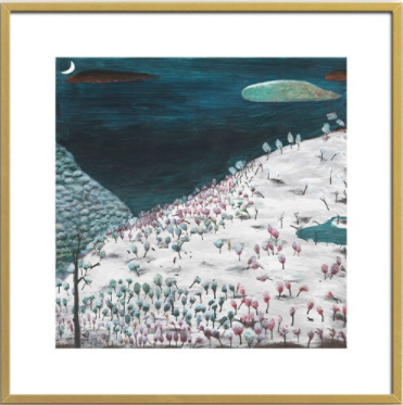 buybuyART 买买艺术 韩修智《早来的雪》50×50cm 艺术版画 玄关卧室客厅背景墙餐厅装饰画