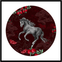 维格列艺术 Pomme Chan 版画《Horse》100×100cm 现代简约艺术品挂画 空间装饰画