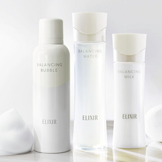 ELIXIR 怡丽丝尔 凝光漾采护肤套装 (发泡洁面啫喱165g+清爽型平衡水168ml+清爽型平衡乳130ml)