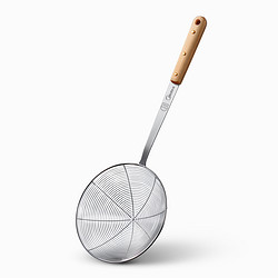 Midea 美的 304不锈钢铲勺耐高温隔热木手柄汤勺网捞锅铲搅拌勺