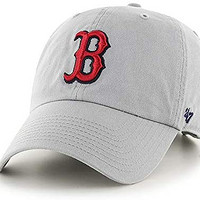BOSTONIAN 堡狮东尼 47 波士顿红袜队灰色可调节清洁爸爸休闲帽