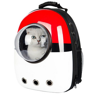 茨格曼 猫包外出宠物猫背包 红白太空精灵款