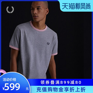 FRED PERRY 佛莱德·派瑞 男士短袖T恤2021夏季新款英伦棉质休闲潮麦穗上衣M3519