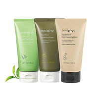 innisfree 悦诗风吟 洁面乳套装 (绿茶精粹保湿150ml+橄榄油泡沫150ml+火山岩泥毛孔清洁150ml)