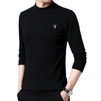 PLAYBOY 花花公子 男士中领毛衣 HH-HLS98868 黑色 2XL