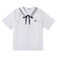 PJ PRODUCTION WORKSHOP PJ·制作工坊 熊猫趴趴 JK制服 西式制服 女士短袖衬衫 米白 S
