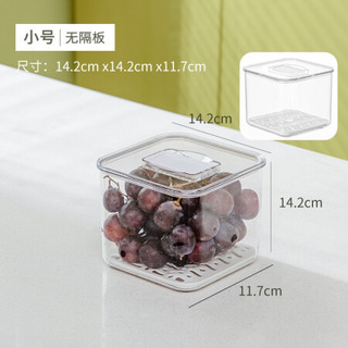 爱丽思IRIS冰箱收纳盒抽屉式厨房食品果蔬鸡蛋速食保鲜冷藏冷冻储存盒小号14.2*14.2*11.7cm