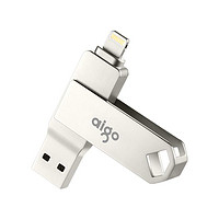 aigo 爱国者 U375 精耀版 USB 3.0 苹果U盘 银色 128GB Lightning/USB双口