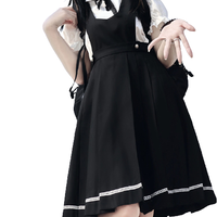 PJ PRODUCTION WORKSHOP PJ·制作工坊 阿加塔 JK制服 女士背带护奶裙 黑色 S