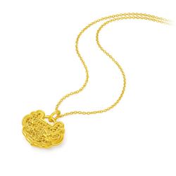 chowtaifook周大福传承系列喜鹊梅花锁包足金黄金吊坠f222729