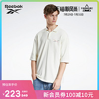 Reebok 锐步 官方运动健身经典翻领男女夏季刺绣短袖POLO衫GP6962