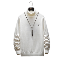 PLAYBOY 花花公子 男士高领毛衣 19224PL917630 白色 L