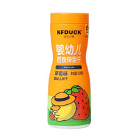 功夫小鸭 婴幼儿钙铁锌饼干 草莓味 120g