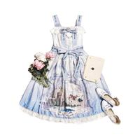 Cat_Romance 猫咪罗曼史 Lolita洛丽塔 茶会款 艾柯之声 女士JSK无袖连衣裙 不开襟 sax S