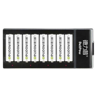 Delipow 德力普 5号镍氢充电电池 1.2V 2700mAh 8粒装 +DLP-801 智能快充充电器 8槽