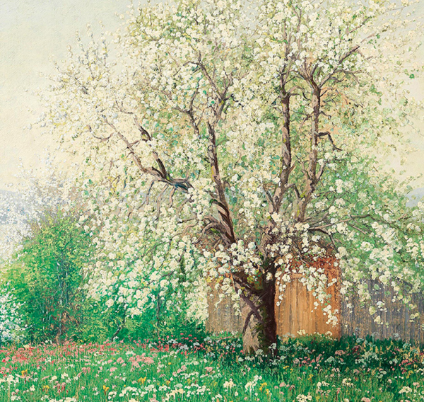 橙舍菲利普格拉夫风景油画作品春天的早晨装裱60x90cm油画布鎏金