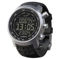 SUUNTO 颂拓 SS014522000 智能手表 44.7mm 黑色 不锈钢表壳 黑色橡胶表带（防水、指南针）