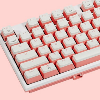 Hyeku 黑峡谷 X5 108键 2.4G双模机械键盘 桃桃气泡水 凯华BOX玫瑰红轴 单光