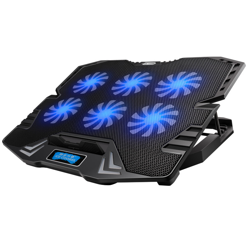 ICECOOREL 酷睿冰尊 ICE COOREL）K8 笔记本散热器（电脑配件/笔记本支架/散热架/可调速散热垫/适用15.6英寸以下）