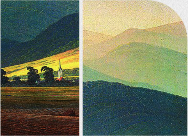 artron 雅昌 大卫名人油画《巨人山》73×56cm 沙发背景墙装饰画 客厅