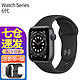 Apple 苹果 Watch Series 6 /SE智能手表 黑色铝金属表壳 黑色运动表带  44mm GPS版