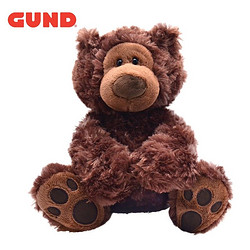 GUND 冈德 毛绒玩具 经典泰迪熊 可爱抱抱熊 宝宝安抚玩偶公仔 生日礼物 30CM菲尔宾熊-巧克力色