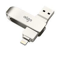 aigo 爱国者 U371 USB 3.0 U盘 银色 128GB Lightning/USB-A双口