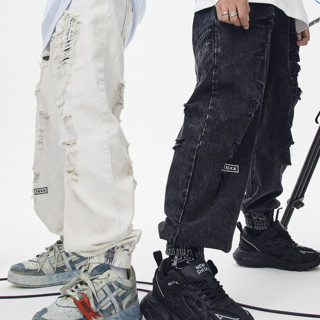 INXX 英克斯 ArutaSoup艺术家联名 男女款牛仔长裤 XXB3220679 白色 XL