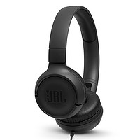 JBL 杰宝 TUNE 500 耳罩式头戴式有线耳机 暗夜黑 3.5mm