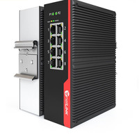 netLINK HTB-008-M 工业交换机百兆8口 非管理型 DIN导轨式 DC12-54V 不含电源适配器 一台