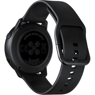SAMSUNG 三星 Galaxy Watch Active GPS智能手表 40mm 黑色 硅胶表带 黑色( 户外运动轨迹、移动支付、音乐播放、睡眠检测）