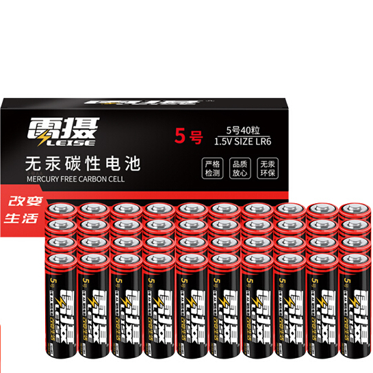 leise 雷摄 LST5AA-40 5号碳性电池 1.5V 40粒装