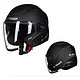 LS2 摩托车透气半盔 四分之三头盔 0F600 哑黑