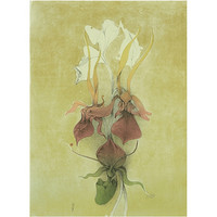 阿斯蒙迪 布鲁尼《花卉》66×90cm 手工画框 手工石版画欧式装饰画