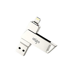 aigo 爱国者 U368 USB 3.0 U盘 银色 32GB Lightning/USB-A双口