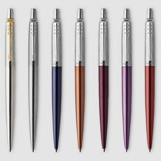 PARKER 派克 Jotter乔特系列 按动签字笔 皇家蓝白夹 0.55mm 单支装