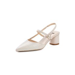 belle 百丽 2021夏新商场同款牛皮革女日常通勤粗跟凉鞋